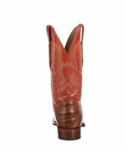 Lucchese-inc Bryan Exotic :: Cognac + Pekoe Orange Boots