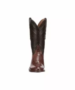 Lucchese-inc Cruz :: Dark Brown + Black Boots
