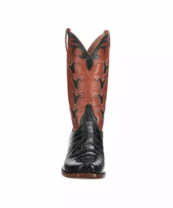 Lucchese-inc Tulip Exotic :: Navy + Pearwood Tan
