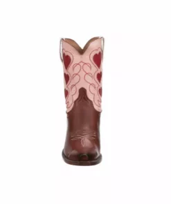 Lucchese-inc Queen Of Hearts :: Rust + Pink BOOTS
