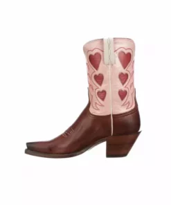 Lucchese-inc Queen Of Hearts :: Rust + Pink BOOTS