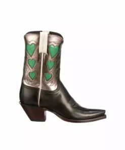 Lucchese-inc Queen Of Hearts :: Black + Pewter BOOTS