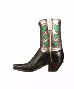 Lucchese-inc Queen Of Hearts :: Black + Pewter BOOTS