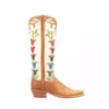 Lucchese-inc BOOTS Ladies Tall Tulip :: Rust + Glitz Cream