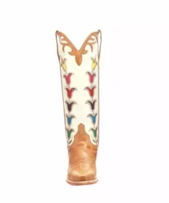 Lucchese-inc BOOTS Ladies Tall Tulip :: Rust + Glitz Cream