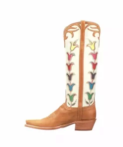 Lucchese-inc BOOTS Ladies Tall Tulip :: Rust + Glitz Cream