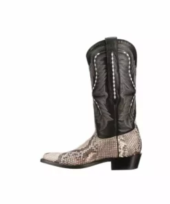 Lucchese-inc Stella :: Black/White + Black BOOTS