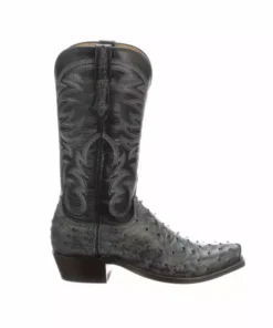 Lucchese-inc Hugo :: Anthracite Grey + Navy Boots
