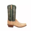Lucchese-inc Paxson Suede :: Tan + Green Boots