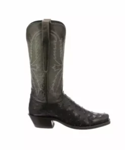 Lucchese-inc Josephine :: Black + Anthracite Grey BOOTS