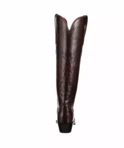 Lucchese-inc Saltillo Tall :: Black Cherry + Cognac BOOTS