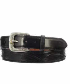 Lucchese-inc Belts Seville Stitch Goat :: Black