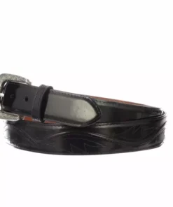 Lucchese-inc Belts Seville Stitch Goat :: Black