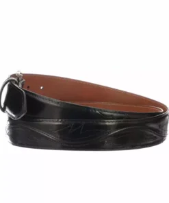 Lucchese-inc Belts Seville Stitch Goat :: Black