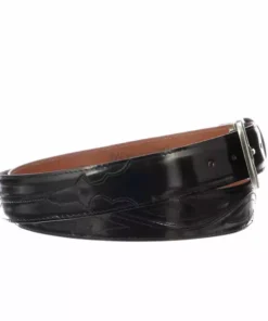 Lucchese-inc Belts Seville Stitch Goat :: Black