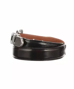 Lucchese-inc Belts Smooth Goat Tapered :: Black Cherry