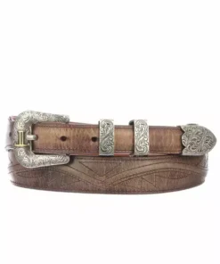 Lucchese-inc Seville Stitch Goat Tapered :: Tan Belts