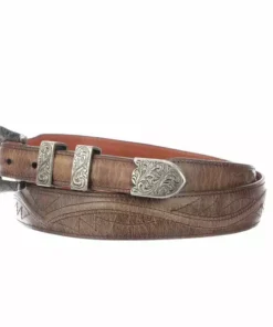 Lucchese-inc Seville Stitch Goat Tapered :: Tan Belts