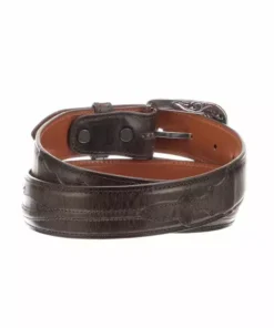 Lucchese-inc Belts Seville Stitch Goat :: Chocolate