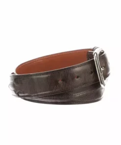 Lucchese-inc Belts Seville Stitch Goat :: Chocolate