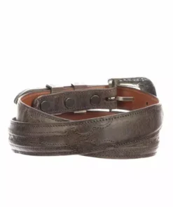 Lucchese-inc Belts Hobby Stitch Goat Tapered :: Chocolate