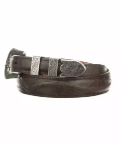 Lucchese-inc Belts Seville Stitch Goat Tapered :: Chocolate