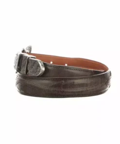 Lucchese-inc Belts Seville Stitch Goat Tapered :: Chocolate