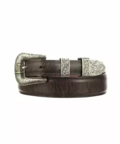 Lucchese-inc Smooth Goat Tapered :: Chocolate Belts