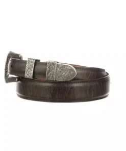 Lucchese-inc Smooth Goat Tapered :: Chocolate Belts