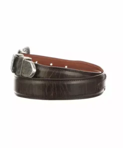 Lucchese-inc Smooth Goat Tapered :: Chocolate Belts