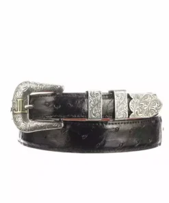 Lucchese-inc Full Quill Ostrich Tapered :: Black