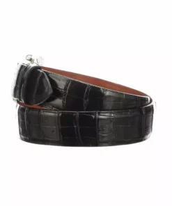 Lucchese-inc Ultra Belly Caiman :: Black Belts