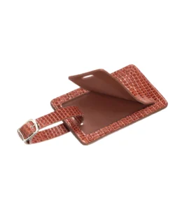 Lucchese-inc Exotic Luggage Tag :: Cognac Luggage Tags