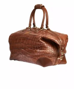 Lucchese-inc Giant Gator Duffel –Small :: Cognac Duffels